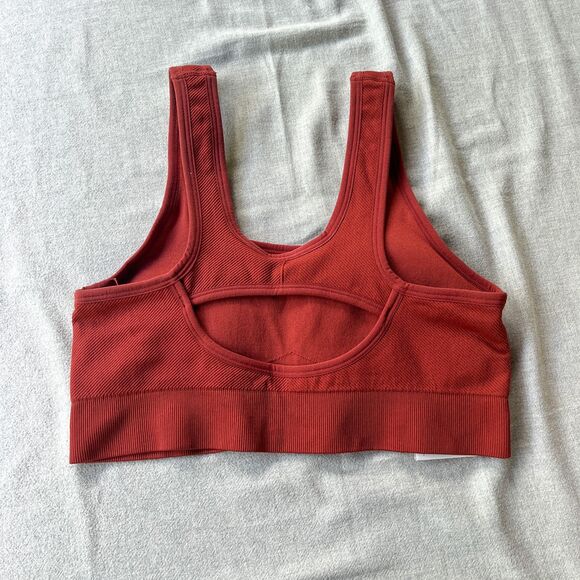 NWT New Balance Medium Impact Racerback Sports Bra in Clay - Style 116711 - Sz L - Picture 2 of 8